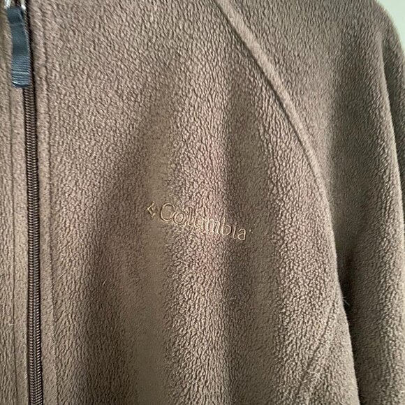 Columbia Women's Brown Full Zip Fleece Zipper Pockets Jacket Sweater Size Medium - Picture 7 of 9